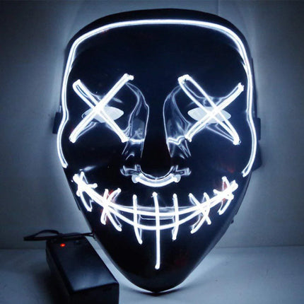 Black V Halloween Scary Glow Mask for Parties