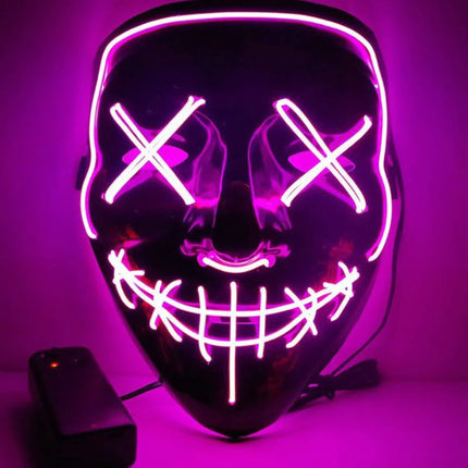 Black V Halloween Scary Glow Mask for Parties