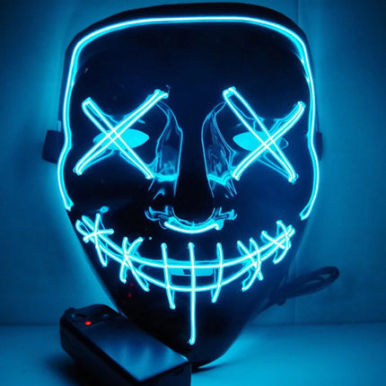 Black V Halloween Scary Glow Mask for Parties