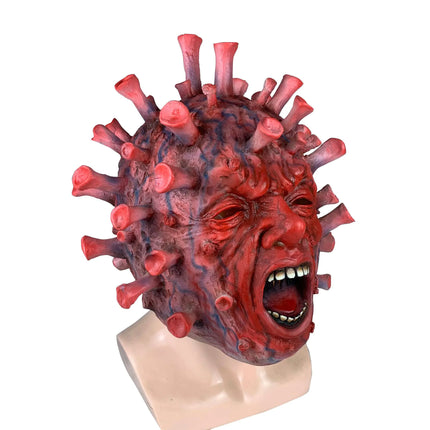 Halloween Virus Latex Mask - Coronavirus Design Headpiece