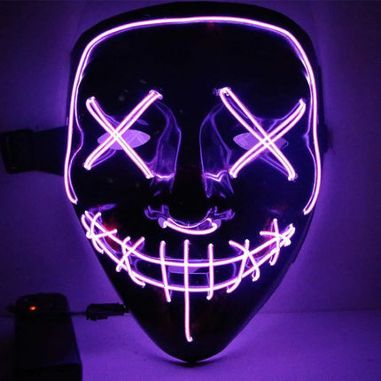 Black V Halloween Scary Glow Mask for Parties