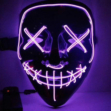 Black V Halloween Scary Glow Mask for Parties